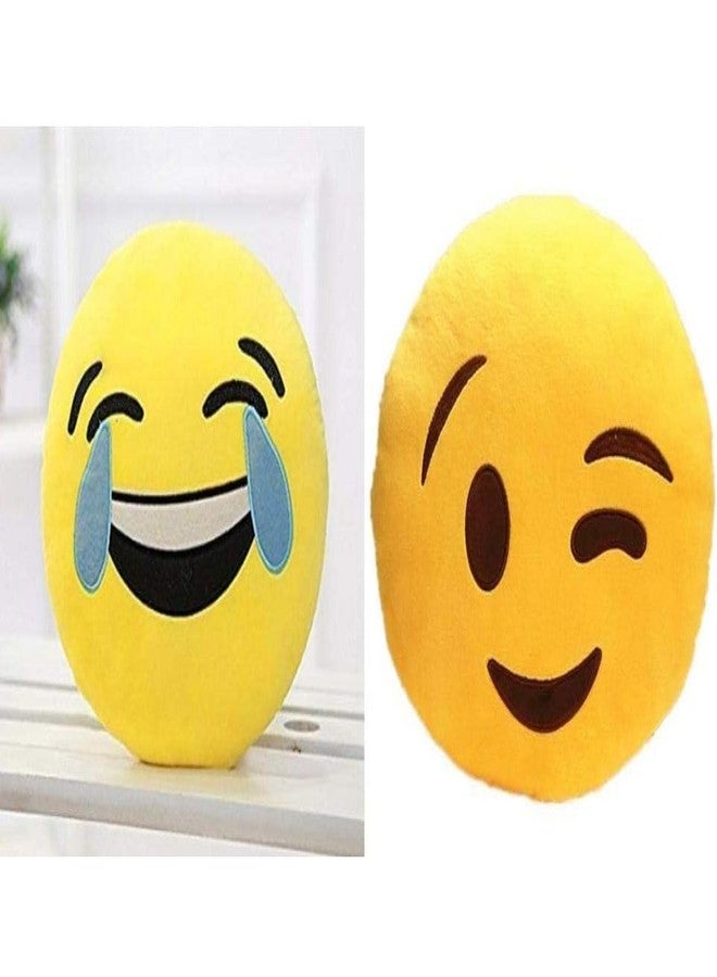 وسائد UPDHANM المصنوعة من الألياف الدقيقة بتصميم مبتسم، وسادة إيموجي نابضة بالحياة للسرير أو الأريكة - وسادة صفراء كبيرة مبتسمة لتزيين المنزل، عبوة من قطعتين (12 بوصة) (إيموجي يضحك ويغمز)